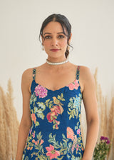 Fiza Sharara Set - Pebble Blue