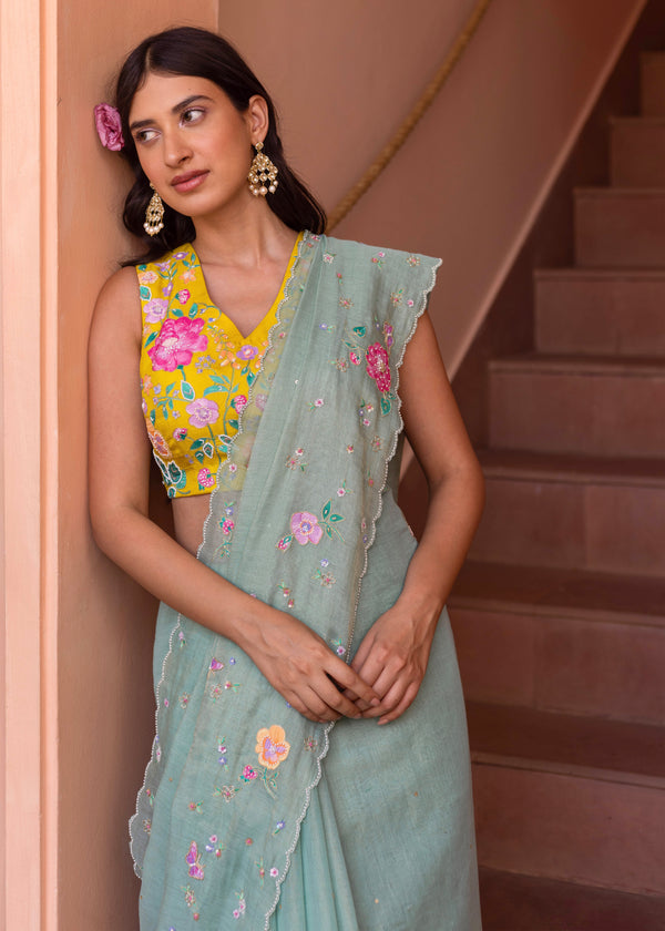 Avril Saree - Sage Green