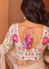 Ivy Saree Blouse Set - Cream