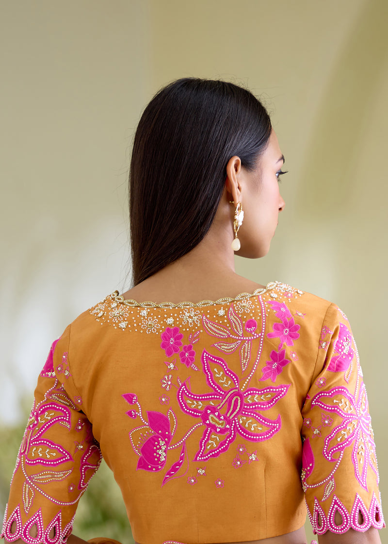 NELLI BLOUSE-TANGERINE ORANGE