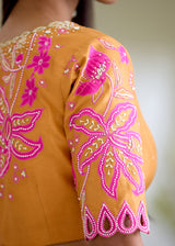 NELLI BLOUSE-TANGERINE ORANGE