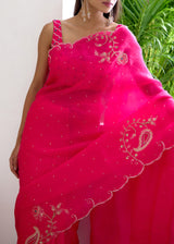 IDIKA SAREE RUYA BLOUSE-VERMILION RED