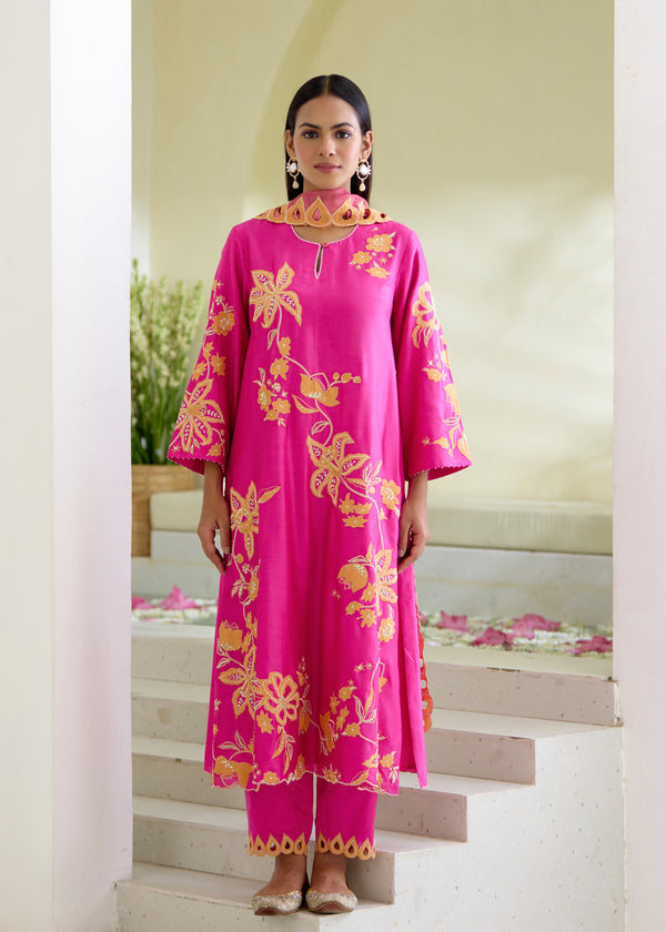 NELLI KURTA SET - PINK