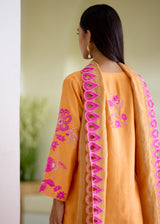NELLI SHARARA SET-TANGERINE ORANGE