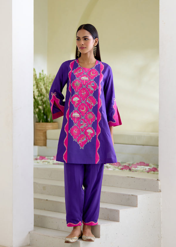 JASMINE CO-ORD SET-ROYAL PURPLE