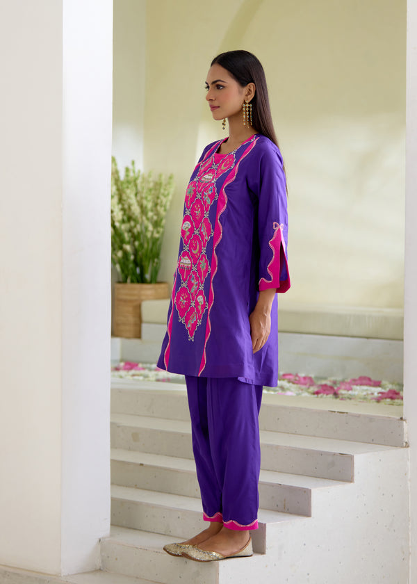 JASMINE CO-ORD SET-ROYAL PURPLE