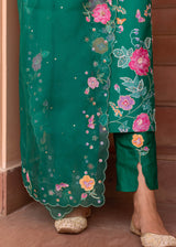 Seri Kurta Set - Emerald Green