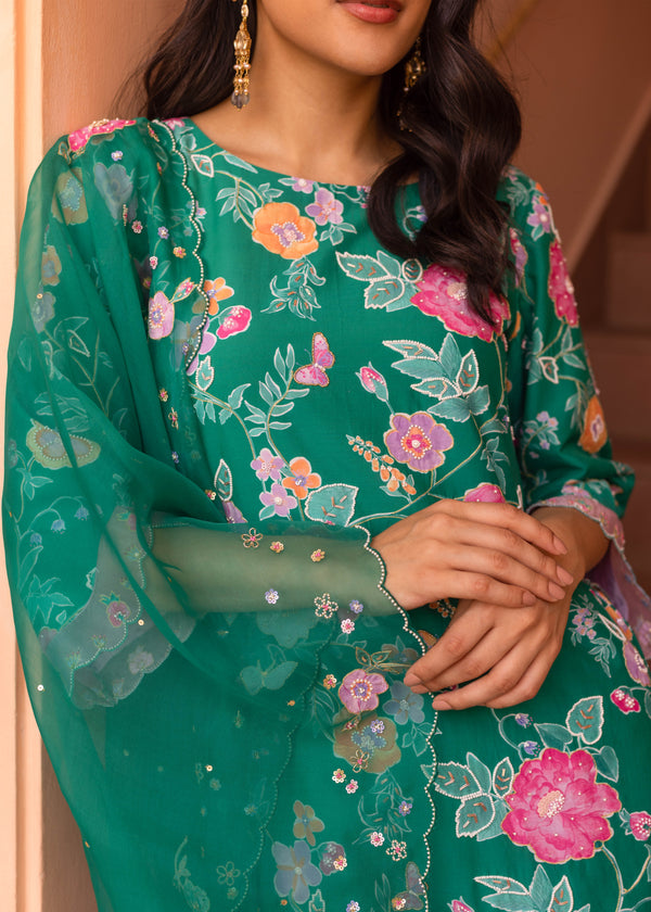 Seri Kurta Set - Emerald Green