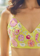 Roshni Chopra in our Tifni Saree Alice Blouse Set - Pear Green