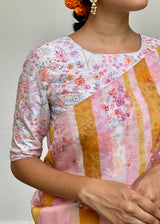Stripe Saree - Multicolour