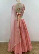 Gulaab Diagonal Lehenga Set - Multicoloured