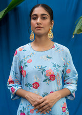 Bahaar Kurta Set - Powder Blue