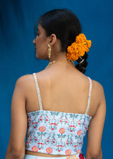 Bahaar Lehenga Noor Blouse Set - Powder Blue