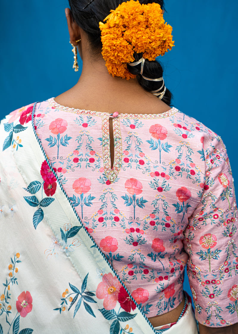 Bahaar Saree - Cream