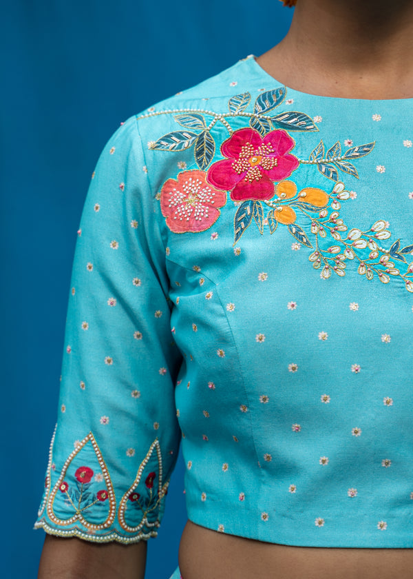 Ruhi Blouse - Turquoise Blue