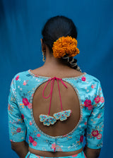 Bahaar Blouse - Turquoise Blue