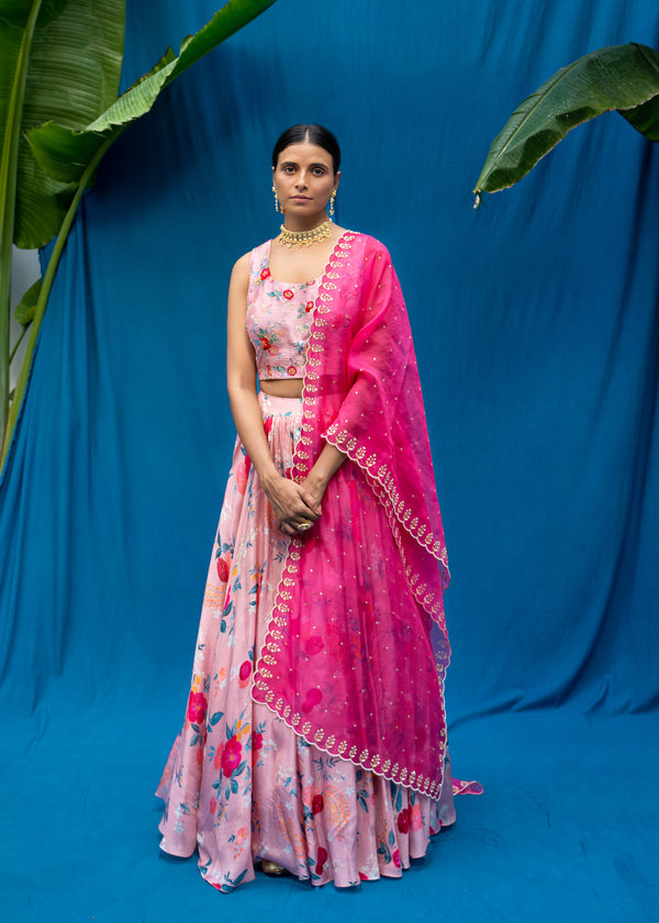 Bahaar Lehenga Bahaar Blouse Set - Coral Beige