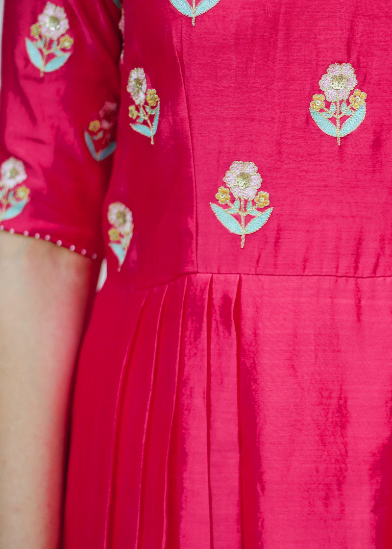 Nipa Dress - Fuchsia Pink