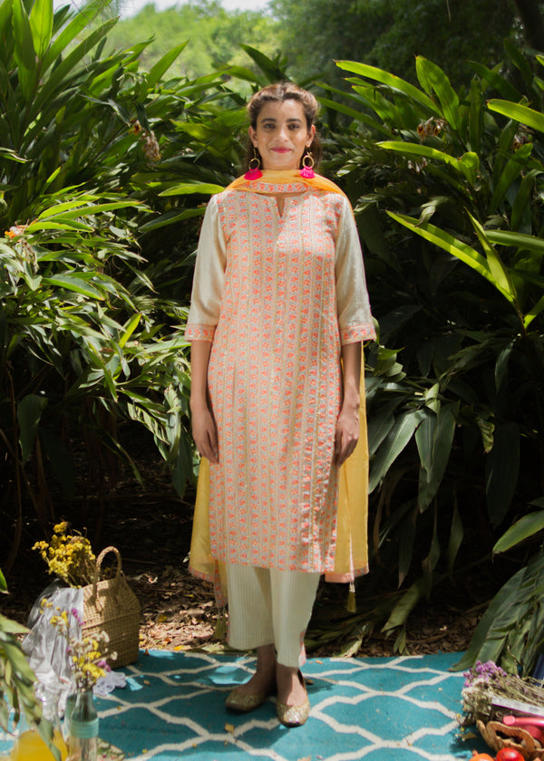 Phirni Kurta Set - Off White