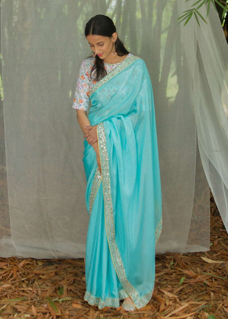 Alankrit Saree - Turquoise Blue
