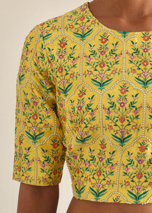 Mughal Blouse - Yellow