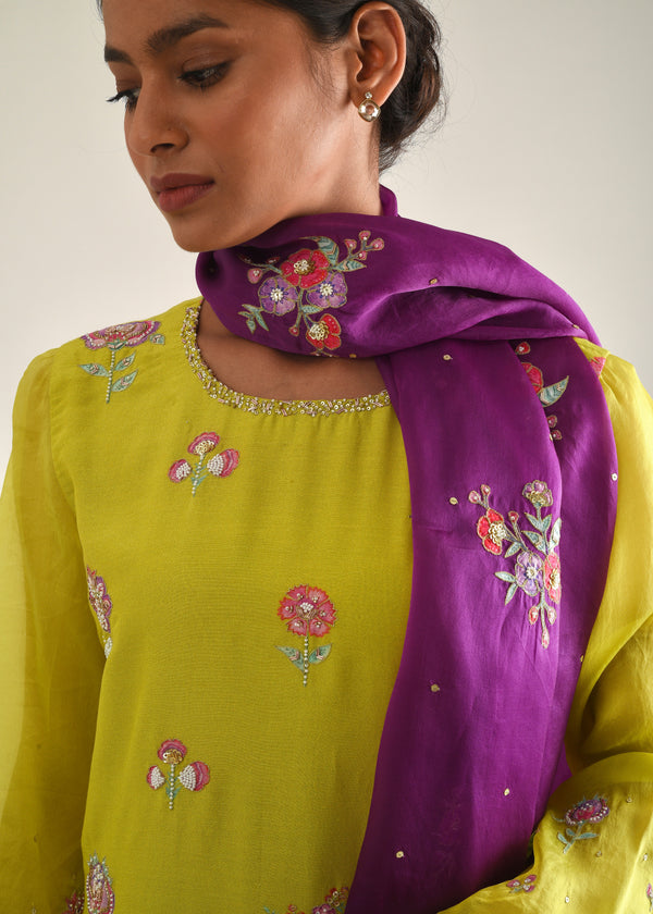 Bootah Kurta Set - Lime Green