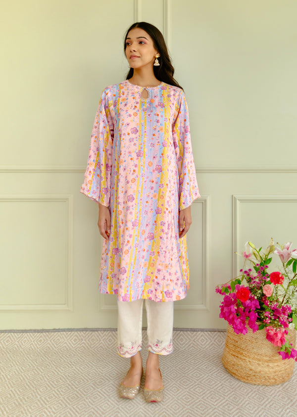 Saorsa Kurta Set - Multi-coloured