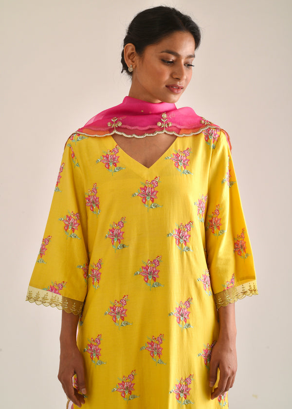 Bootah Kurta Set - Mustard Yellow