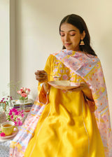 Irusu Kurta Set - Mustard Yellow