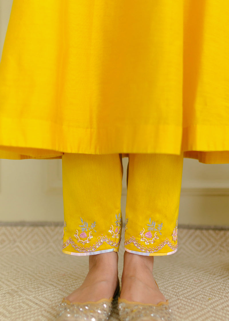 Irusu Kurta Set - Mustard Yellow