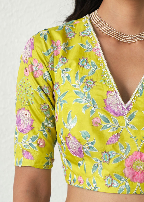 Sia Blouse - Lime Yellow