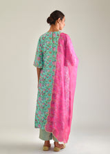 Gulaab Kurta Set - Mint Green