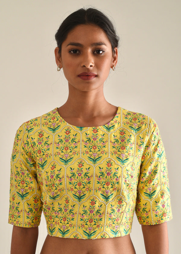 Mughal Blouse - Yellow