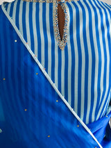 Circle Bootah Saree - Cobalt Blue