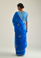 Circle Bootah Saree - Cobalt Blue
