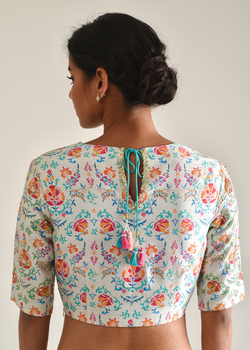 Suzani Blouse - Light Grey