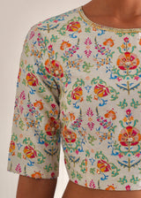 Suzani Blouse - Light Grey