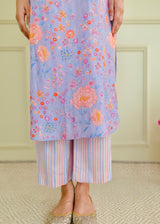 Meraki Sleeveless Kurta Set - Lilac