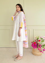 Irusu Short Kurta Set - Off-White