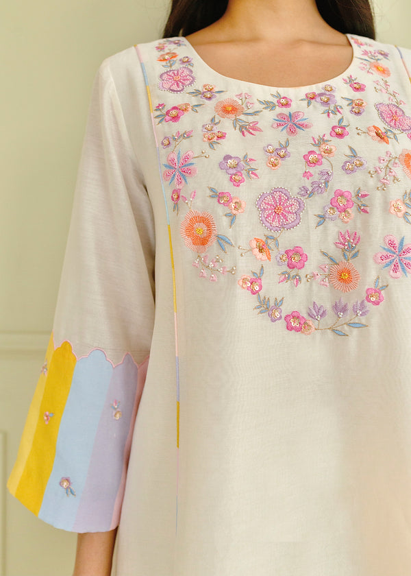 Irusu Short Kurta Set - Off-White