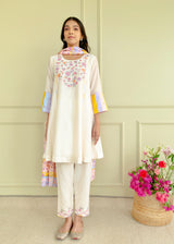 Irusu Short Kurta Set - Off-White