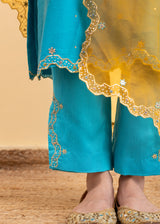 Isla Kurta Set - Pacific Blue