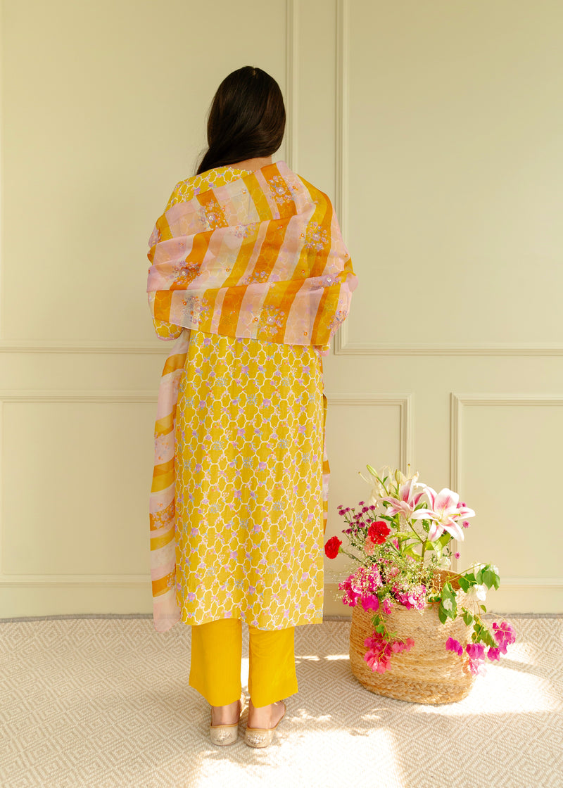 Ersa Kurta Set - Golden Yellow