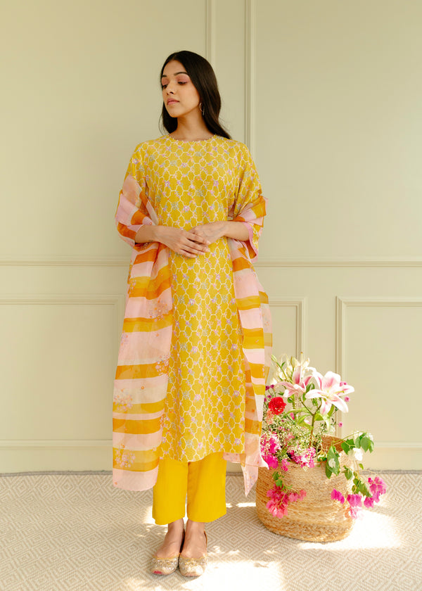 Ersa Kurta Set - Golden Yellow