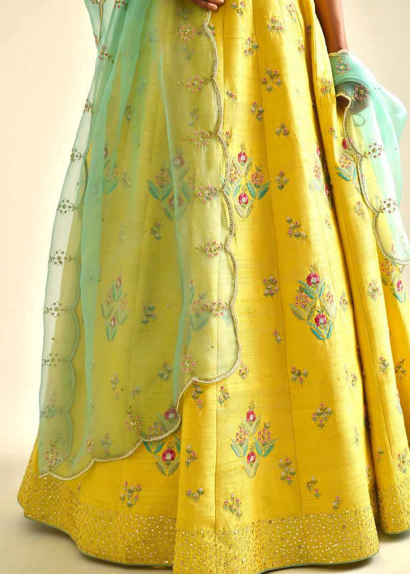 Gulaab Anarkali Set - Yellow