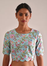 Gulaab Blouse - Aqua Blue