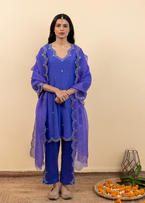 Isla Kurta Set - Royal Purple