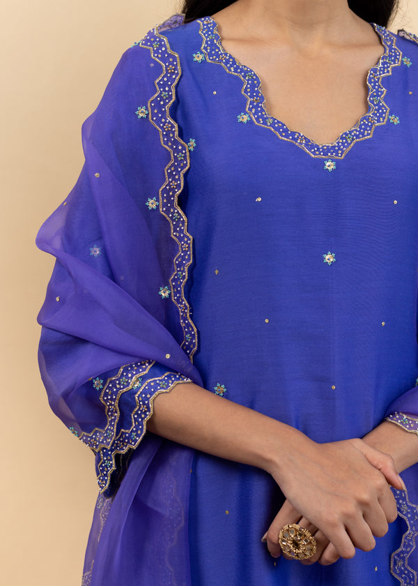 Isla Kurta Set - Royal Purple