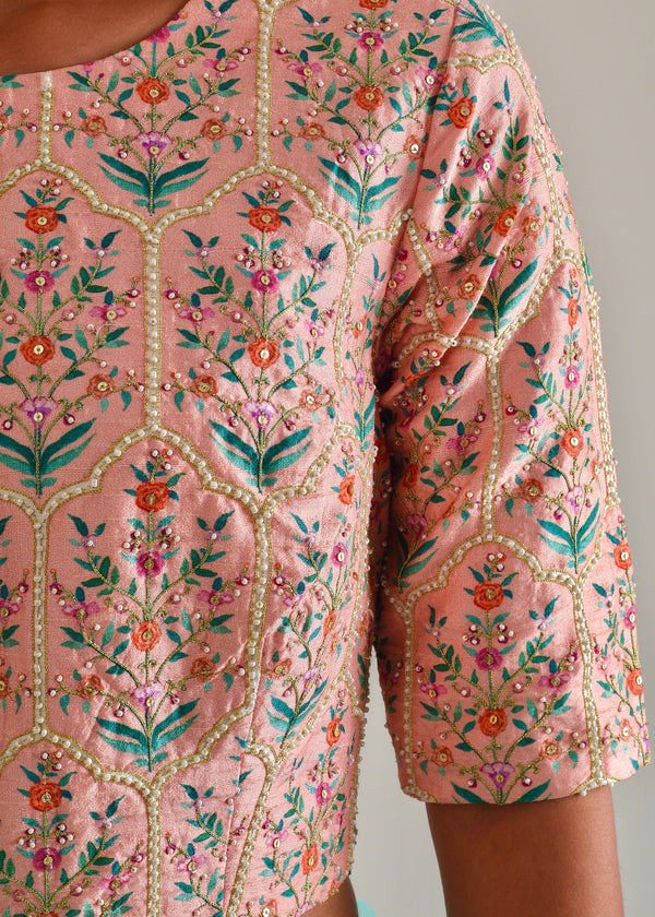 Mughal Blouse - Peach