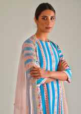 Vali Kurta Set - Blue